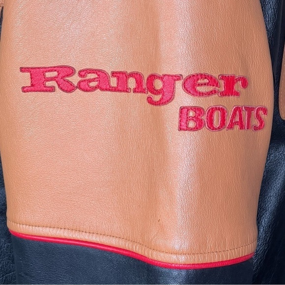 Ranger Boats Men’s Leather Insulated Bomber Style Logo Jacket XL Unique … - Picture 8 of 16